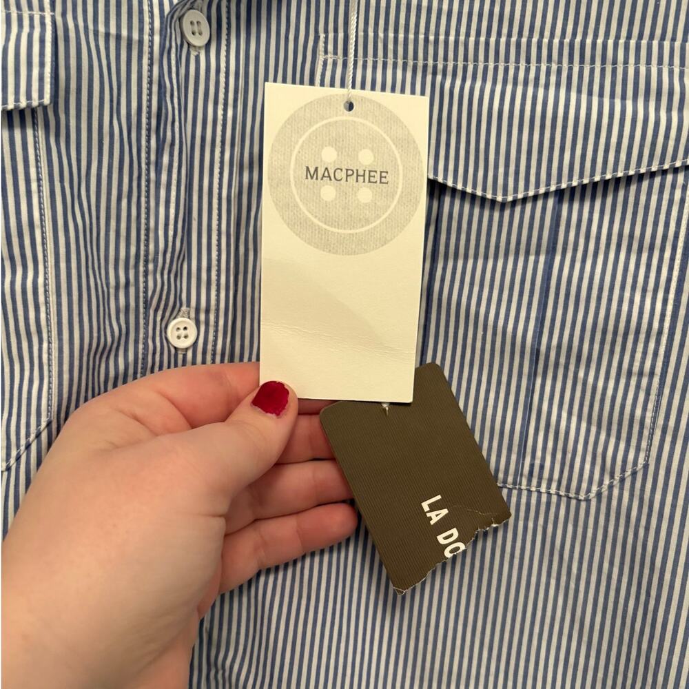 Macphee Tomorrowland Striped Button Down Shirt J Style Minimalist Preppy - Picture 4 of 4